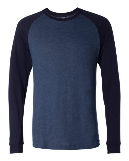 BELLA + CANVAS 3000 Men’s Long Sleeve Jersey Baseball Tee
