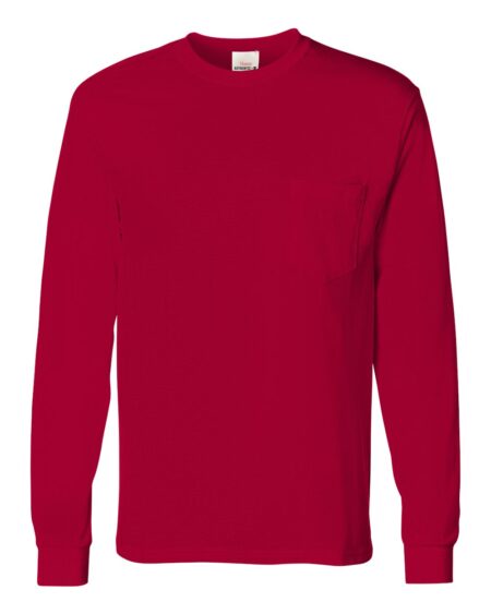 Hanes 5596 Unisex Authentic Long Sleeve Pocket T-Shirt
