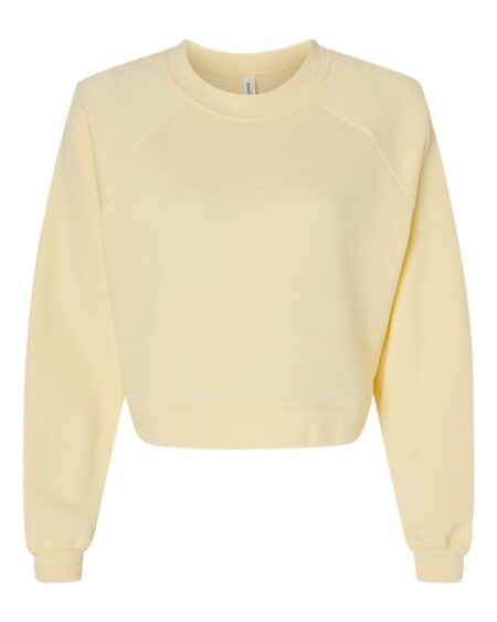 BELLA + CANVAS 7505 Women’s Crop Raglan Crewneck Sweatshirt