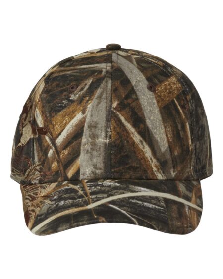 Front view of the DRI DUCK Mallard Cap in Realtree Max-5 camouflage