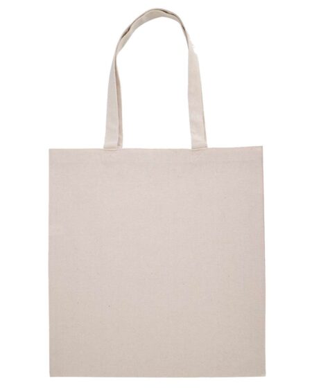 OAD OAD113R recycled natural tote bag with long self-fabric handles