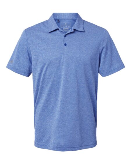 Blue Adidas A582 men's heathered polo shirt