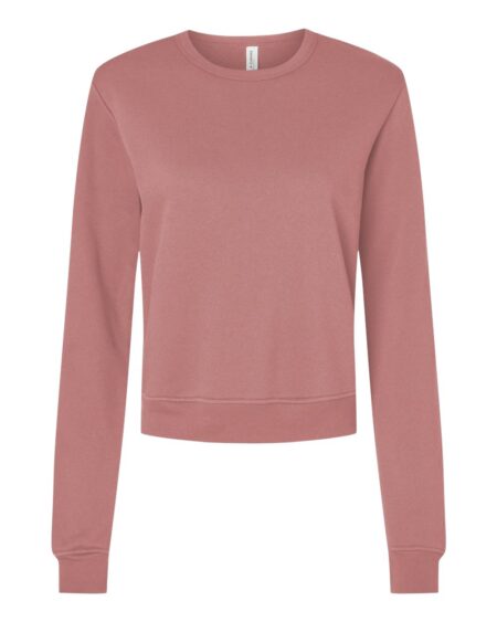Mauve BELLA + CANVAS 7511 women's crewneck sweatshirt