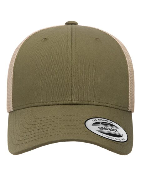 Olive and khaki YP Classics 6601 cap with curved visor
