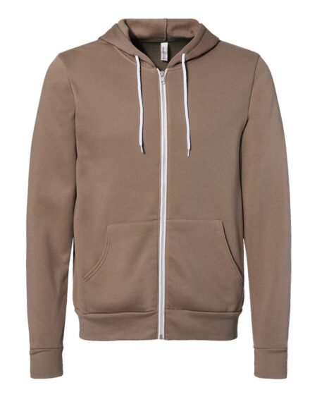 BELLA + CANVAS 3739 Unisex Sponge Fleece Full-Zip Hoodie Sweatshirt