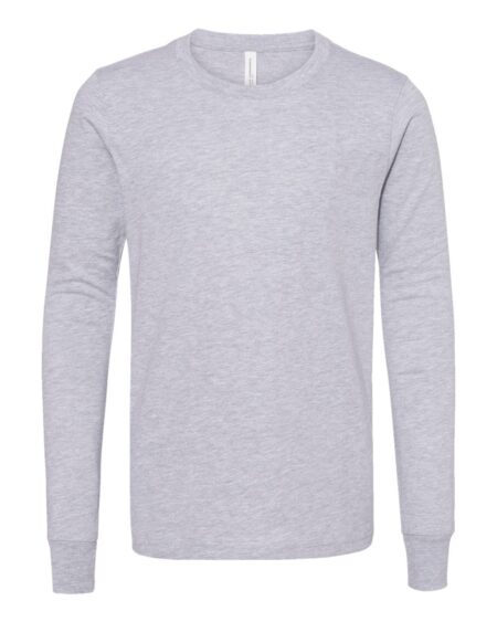 Heather youth long sleeve tee with ribbed cuffs
