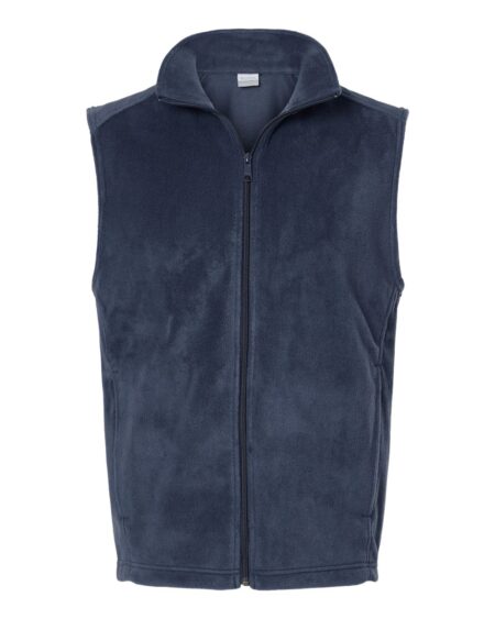 Columbia men's Steens Mountain fleece vest in dark navy