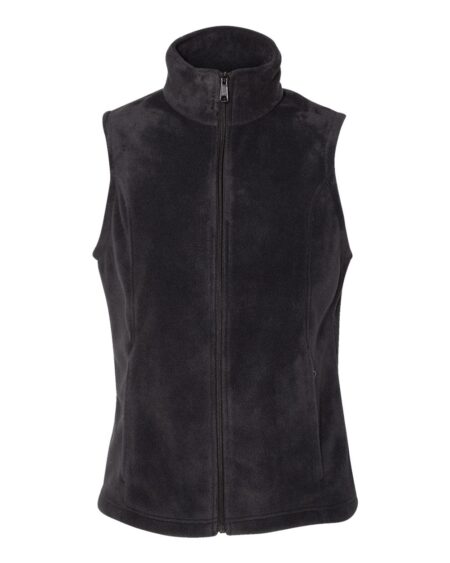 Black Columbia Benton Springs women's fleece vest with full front zipper