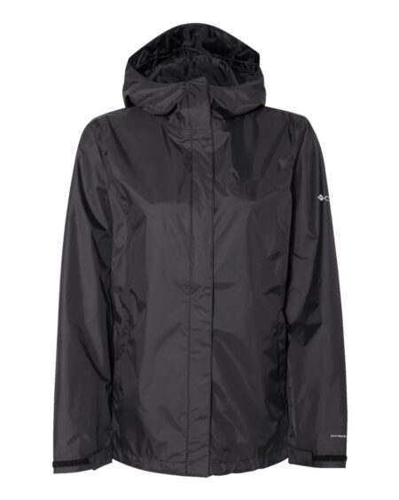 Black Columbia Arcadia II women's rain jacket with hood