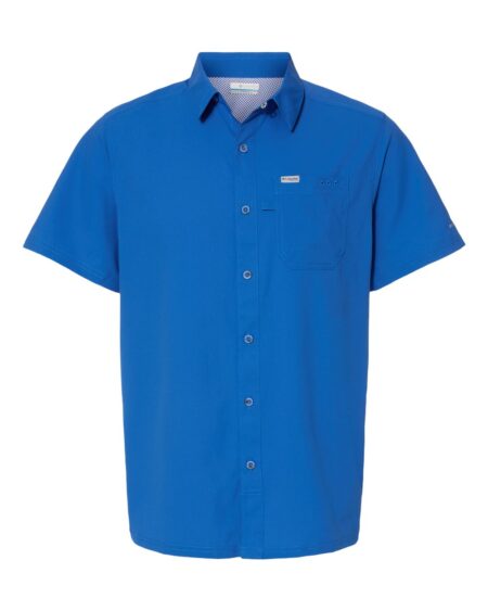 Blue Columbia men’s PFG Slack Tide camp shirt