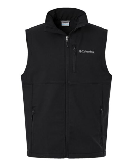 Black Columbia Ascender II men’s soft shell vest with zippered pockets