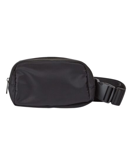 Front view of black Liberty Bags travel belt bag