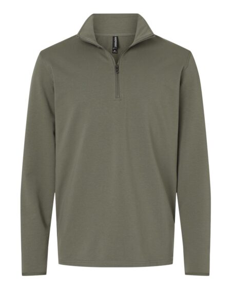Front view of the Independent Trading Co. quarter-zip pullover