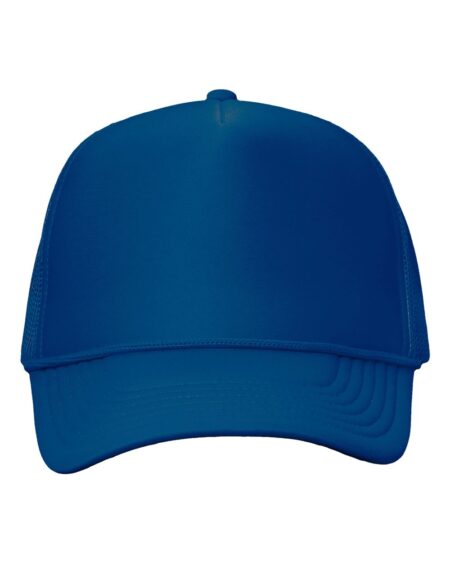 Royal blue Valucap VC700 foam-front trucker cap