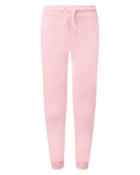 Front view of pink TriDri TD55B youth joggers