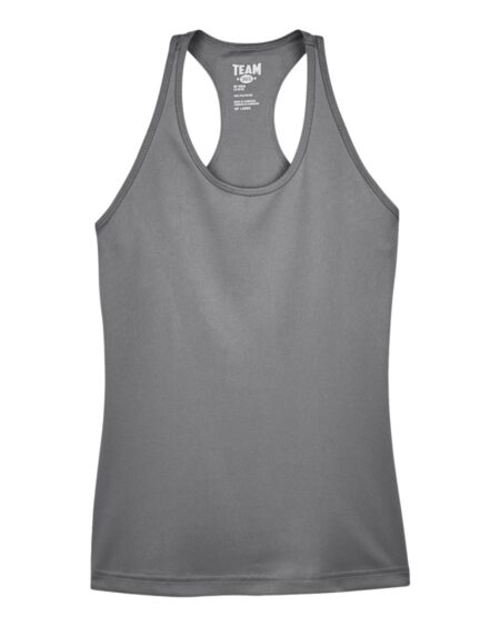 Gray women's performance racerback tank