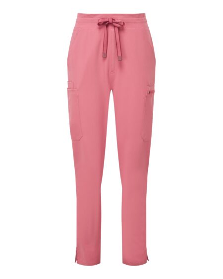 Front view of pink Onna NN600 women's cargo scrub pants