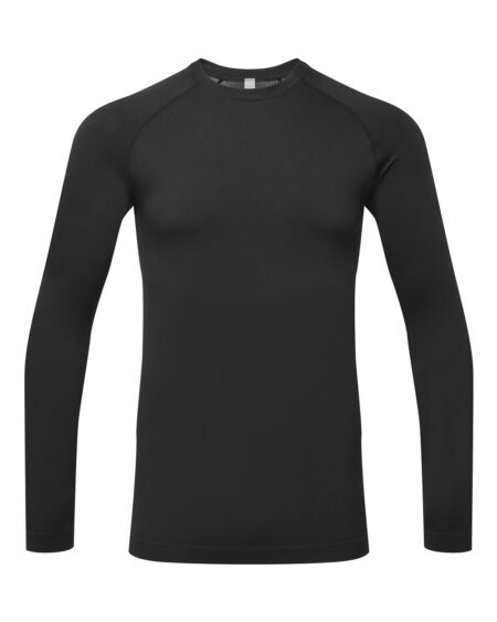 Black Onna NN270 men's long sleeve underscrub shirt, front view