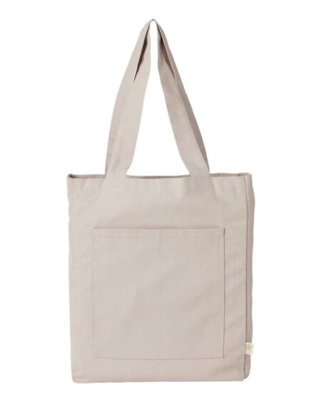 econscious EC8205 canvas tote with long self-fabric handles