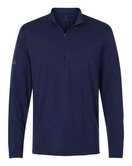 Adidas A708 Men’s Textured Stripe Quarter-Zip Pullover