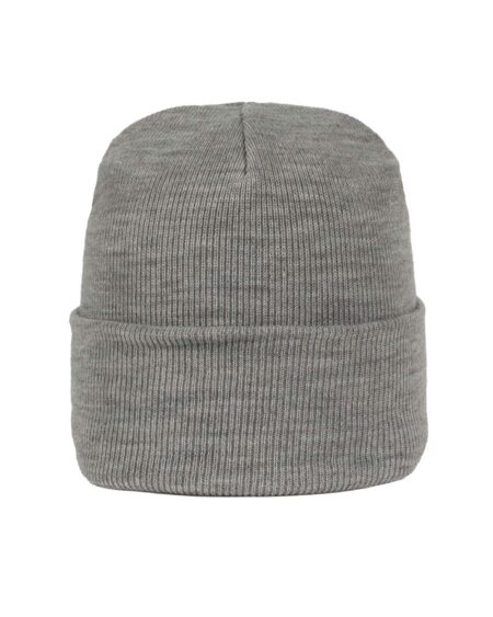 Front view of the light heather grey Outdoor Cap OC870 knit beanie