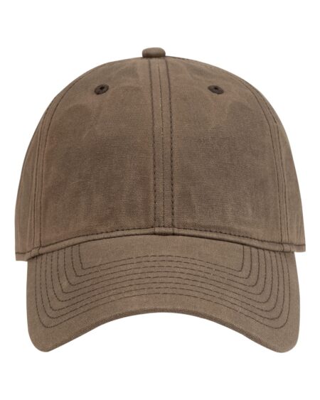 Front view of the field khaki DRI DUCK Teton Cap