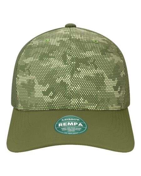 Olive camouflage LEGACY REMPA adjustable cap with perforated panels