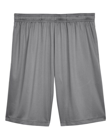 Gray Team 365 men's performance shorts with elastic waistband