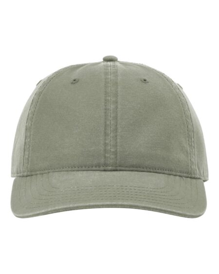 Olive green Richardson 324RE Odell cap, front view