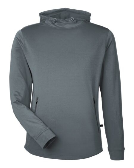 Front view of the graphite Swannies SWI600 men’s hooded sweatshirt