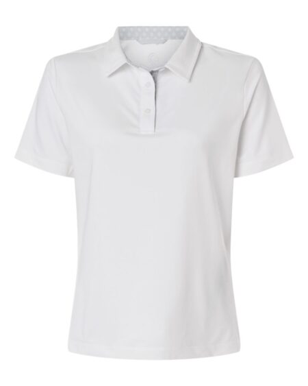 Front view of the white Swannies SW2001L Ella polo