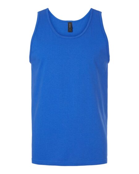 Front view of a royal blue Gildan 2200 Ultra Cotton tank top