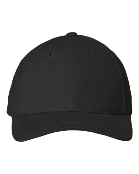 Black Valucap 9910 structured cap with pre-curved visor