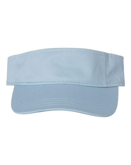 Baby blue Valucap VC500 visor with a pre-curved brim