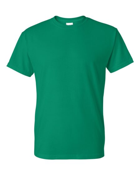 Front view of a green Gildan 8000 short-sleeve T-shirt