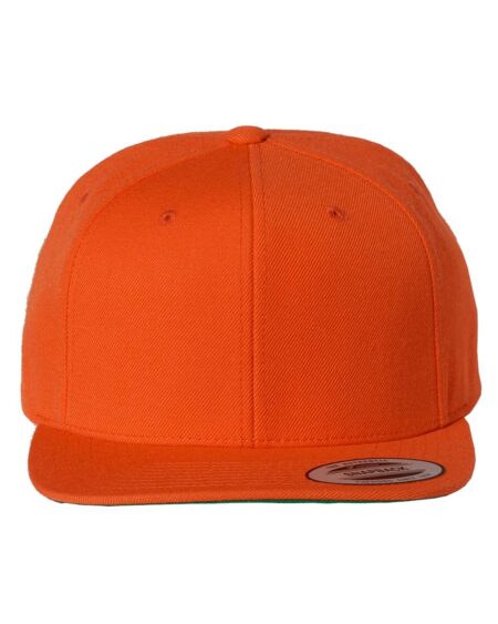 Orange YP Classics 6089M flat bill snapback cap