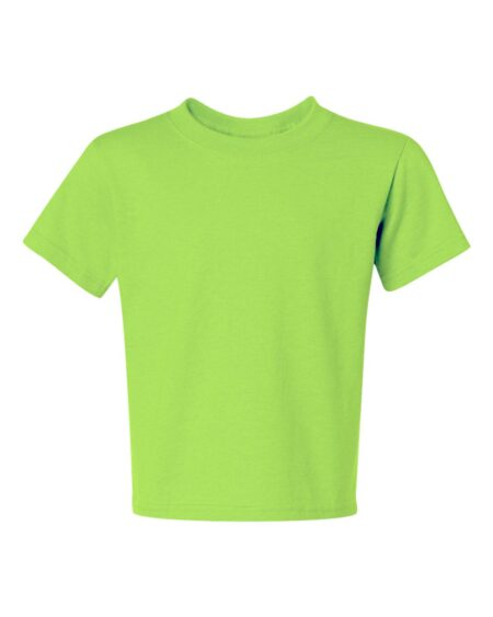 Lime green youth short-sleeve T-shirt