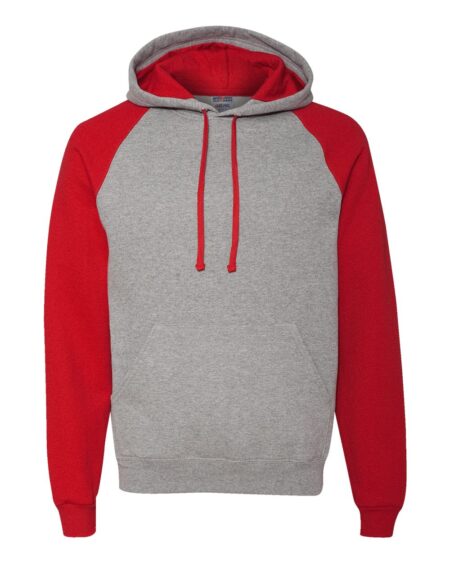 JERZEES 96CR Unisex Nublend® Colorblocked Raglan Hooded Sweatshirt