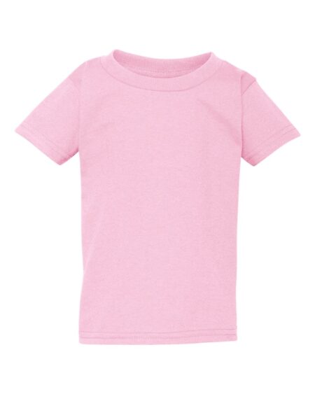Pink Gildan 5100P toddler short-sleeve t-shirt