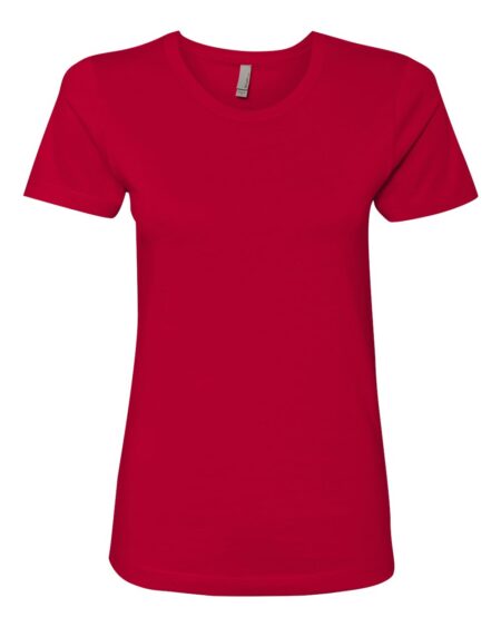Red Next Level 3900 women's short-sleeve cotton T-shirt