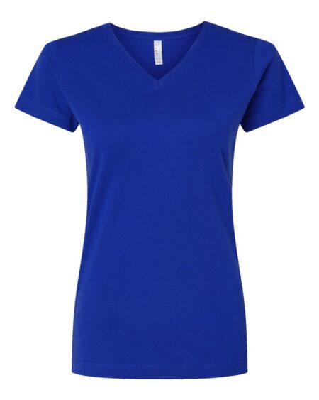 LAT 3507 Women’s Fine Jersey V-Neck Tee