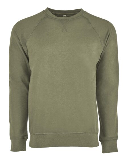Next Level 9000 Unisex Laguna Raglan Crewneck Sweatshirt