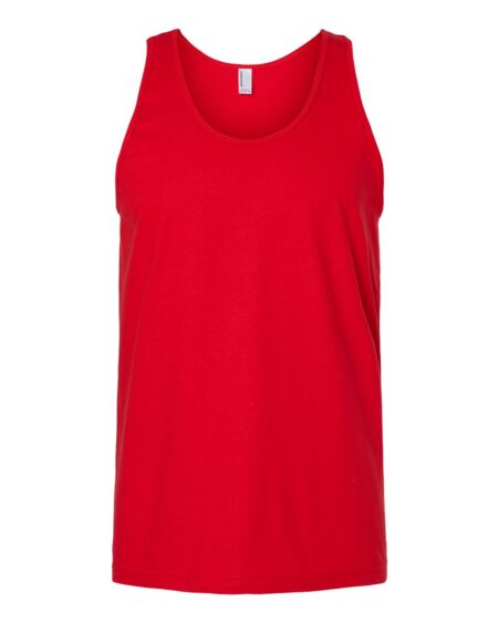 Front view of the red American Apparel 2408 fine jersey tank