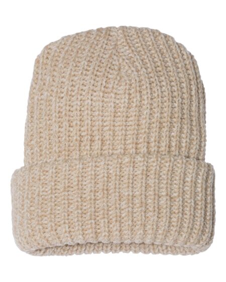 Sportsman SP90 chunky cuffed beanie in a light neutral color