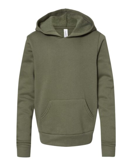BELLA + CANVAS 3719Y Youth Sponge Fleece Hoodie Sweatshirt