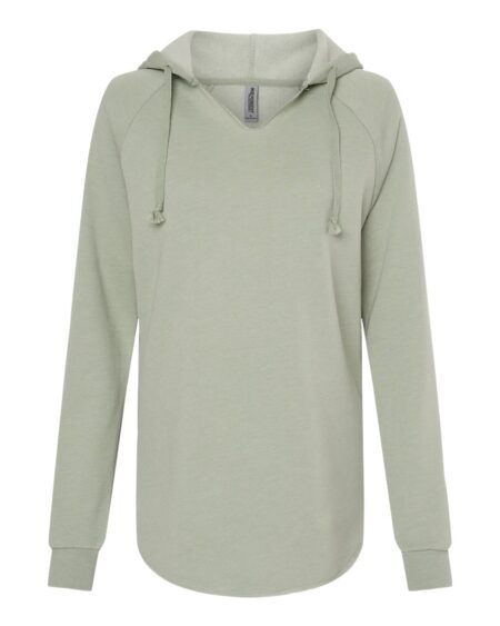 Sage women's lightweight hooded sweatshirt, front view