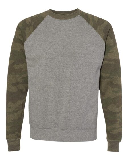 Independent Trading Co. PRM30SBC Unisex Special Blend Raglan Crewneck Sweatshirt