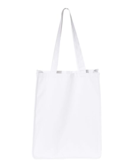 Q-Tees Q125400 27L cotton canvas shopping bag, front view