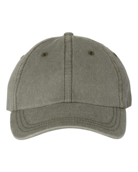 Front view of the Valucap SP500 pigment-dyed cotton cap