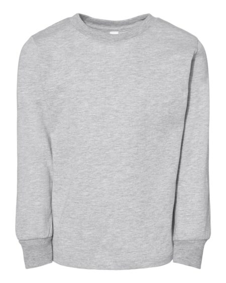 Athletic Heather BELLA + CANVAS toddler long sleeve tee
